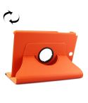 Litchi Texture 360 Degree Rotating Leather Protective Case with Holder for Galaxy Tab A 9.7 / P550 / T550(Orange)