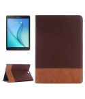 Cross Texture Leather Case with Holder & Card slots & Wallet for Galaxy Tab A 9.7 4G LTE / T555(Brown)