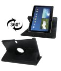 360 Degree Rotatable Litchi Texture Leather Case with 2-angle Viewing Holder for Galaxy Note 10.1 (2014 Edition) / P600, Black(Black)