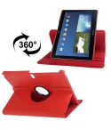 360 Degree Rotatable Litchi Texture Leather Case with 2-angle Viewing Holder for Galaxy Note 10.1 (2014 Edition)/ P600, Red(Red)