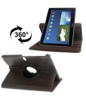 360 Degree Rotatable Litchi Texture Leather Case with 2-angle Viewing Holder for Galaxy Note 10.1 (2014 Edition) / P600, Brown(Brown)