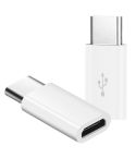 USB-C / Type-C 3.1 Male to Micro USB Female Converter Adapter, Length: 2.5cm(White)