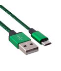 1m Woven Style Micro USB to USB 2.0 Data / Charger Cable, For Samsung, HTC, Sony, Lenovo, Huawei, and other Smartphones(Green)
