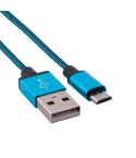 1m Woven Style Micro USB to USB 2.0 Data / Charger Cable, For Samsung, HTC, Sony, Lenovo, Huawei, and other Smartphones(Blue)
