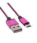 1m Woven Style Micro USB to USB 2.0 Data / Charger Cable, For Samsung, HTC, Sony, Lenovo, Huawei, and other Smartphones(Purple)