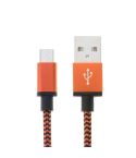 2m Woven Style Micro USB to USB 2.0 Data / Charger Cable(Orange)