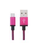 2m Woven Style Micro USB to USB 2.0 Data / Charger Cable(Magenta)
