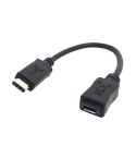 CY-201 USB 3.1 Type-C Male Connector to Micro USB 2.0 Female Cable For Nokia N1, Cable Length:  20cm(Black)
