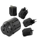 All in 1 EU + AU + UK + US Plug Travel Universal Adaptor, Size: 60 x 58 x 56mm(Black)