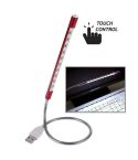 Portable Touch Switch  USB LED Light, 10-LED, 1W, White Light(Red)