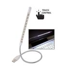 Portable Touch Switch  USB LED Light, 10-LED, 1W, White Light(Silver)