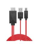 2m Full HD 1080P Micro USB MHL + USB Connector to HDMI Adapter HDTV Adapter Converter Cable