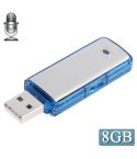USB Voice Recorder + 8GB USB Flash Disk(Blue)