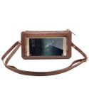 Universal Crazy Horse Texture Touch Screen Wallet Style PU Leather Shoulder Bag for Galaxy Note 8 & Mega 6.3, Huawei Mate 8 / Mate 7, etc. 6.3 inch Below(Coffee)