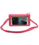Universal Crazy Horse Texture Touch Screen Wallet Style PU Leather Shoulder Bag for Galaxy Note 8 & Mega 6.3, Huawei Mate 8 / Mate 7, etc. 6.3 inch Below(Magenta)