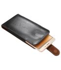 6.3 inch Litchi Texture Vertical Flip Upright Genuine Leather Case / Waist Bag with Rotatable Back Splint for Galaxy Mega 6.3 / i9200 / i9208 / 9152 / 9158 / p709, etc