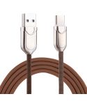 1m 2A USB-C / Type-C to USB 2.0 Data Sync Quick Charger Cable(Brown)