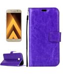 For Galaxy A3 (2017) / A320 Crazy Horse Texture Horizontal Flip PU Leather Case with Holder & Card Slots & Wallet & Photo Frame & Lanyard & Magnetic Buckle (Purple)