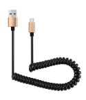 30cm to 100cm High Speed Spring Style Micro USB to USB 2.0 Flexible Elastic Spring Coiled Cable USB Data Sync Cable , For Galaxy, Huawei, Xiaomi, LG, HTC, Sony and Other Smart Phones(Gold)
