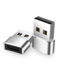 2 PCS USB-C / Type-C Female to USB 2.0 Male Adapter, Support Charging & Transmission(Silver)