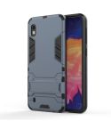 Shockproof PC + TPU Case for Galaxy A10, with Holder (Navy Blue)