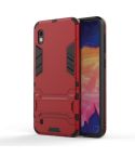 Shockproof PC + TPU Case for Galaxy A10, with Holder (Red)