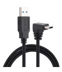 1m USB-C / Type-C Male Elbow to USB 3.0 Male Data Charge Extension Cable