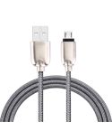1M Woven Style Metal Head 108 Copper Cores Micro USB to USB Data Sync Charging Cable, For Samsung, HTC, Sony, Huawei, Xiaomi, Meizu and other Android Devices with Micro USB Port(Grey)