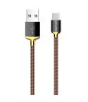 awei CL-26 0.3m 2.4A USB to USB-C / Type-C Metal Fast Charging Cable (Gold)