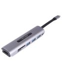 V157A 7 in 1 USB-C / Type-C to PD + USB 3.0 x 3 + SD + TF + HDMI Ports HUB Docking Station & Cardreader