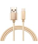 Knit Texture USB to USB-C / Type-C Data Sync Charging Cable, Cable Length: 2m, 3A Output(Gold)