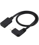 USB-C / Type-C Female to USB-C / Type-C Male Elbow Adapter Cable, Total Length: about 30cm