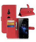 Litchi Texture Horizontal Flip Leather Case with Wallet & Holder & Card Slots For Sony Xperia XZ3(Red)