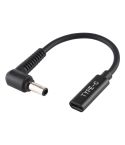 DP 5.0 x 1.0mm to Type-C Female Power Adapter Charger Cable(Black)