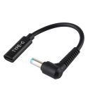 DP 5.5 x 1.7mm to Type-C Female Power Adapter Charger Cable (Black)