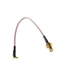RG316 SMA Female to MMCX Right Angle Male Braid Cable, Length:15cm