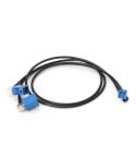 RG174 Type Fakra C Male Plug to 2 x Fakra C Female Jacks Y Splitter Combined Cable, Length: 50cm