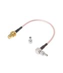 SMA Female to CRC9 / TS9 Double RF Coaxial Connector RG316 Adapter Cable, Length: 15cm