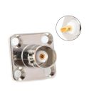 4 Flange BNC Female Jack Panel Chassis