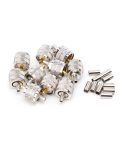 10 PCS UHF Male PL259 Plug Crimp Connector Adapter for RG58 RG142 / 3D-FB