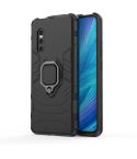PC + TPU Shockproof Protective Case with Magnetic Ring Holder for Vivo X27(Black)