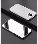 Electroplating Mirror Horizontal Flip Leather Case for Xiaomi Pocophone F1, with Holder(Silver)