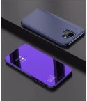 Electroplating Mirror Horizontal Flip Leather Case for Xiaomi Pocophone F1, with Holder(Purple blue)