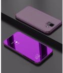 Electroplating Mirror Horizontal Flip Leather Case for Xiaomi Pocophone F1, with Holder(Purple)