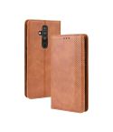 Magnetic Buckle Retro Crazy Horse Texture Horizontal Flip Leather Case for Nokia X71 / 8.1 Plus, with Holder & Card Slots & Photo Frame(Brown)