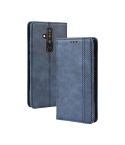 Magnetic Buckle Retro Crazy Horse Texture Horizontal Flip Leather Case for Nokia X71 / 8.1 Plus, with Holder & Card Slots & Photo Frame(Blue)