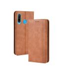 Magnetic Buckle Retro Crazy Horse Texture Horizontal Flip Leather Case for Huawei Honor 10i / 20i  , with Holder & Card Slots & Photo Frame(Brown)