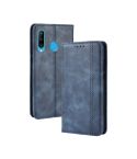 Magnetic Buckle Retro Crazy Horse Texture Horizontal Flip Leather Case for Huawei Honor 10i / 20i  , with Holder & Card Slots & Photo Frame(Blue)