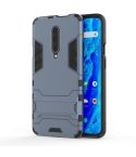 Shockproof PC + TPU Case for OnePlus 7 Pro, with Holder(Navy Blue)