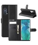 For Motorola Edge+ Litchi Texture Horizontal Flip Protective Case with Holder & Card Slots & Wallet(Black)